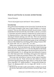 Pdf Haircut And Barber In Ancient Jewish Society Joshua Schwartz Academia Edu