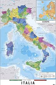 Italië, officieel de italiaanse republiek, is een land in het zuiden van europa. Poster Carte D Italie Version Italienne 61cm X 91 5cm Amazon Fr Cuisine Maison