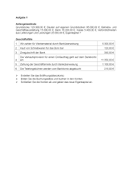 In der regel zahlen die meisten banken ihre zinsgutschriften nur einmal jährlich aus. Aufgabe Eroffnungsbilanz 1 Aufgabe 1anfangsbest Nde Grundst Cke 120 000 00 Bauten Auf Eigenen Grundst Ckegesch Ftsausstattung 15 000 00 Bank 16 200 00 Kasse Studocu