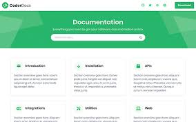 Use of trendy graphics with. Coderdocs Free Bootstrap 4 Documentation Template For Software Projects Ux Bootstrap