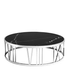 Sku ph79050 size 60x60x17h agnes root coffee table black, gold leaf. Eichholtz Coffee Table Roman Figures