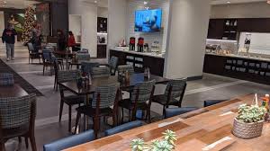 A dining room set is the easiest way to redecorate your dining area in one fell swoop. View From The Breakfast Dining Room The Taller Tables Have Plenty Of Electrical And Usb Outlets From Road Warriors Picture Of Hyatt House East Moline Quad Cities Tripadvisor