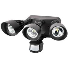 Morris 72570 Triple Head Motion Activated Security Light 36w 3000k Ip65 Wet Location Bronze Finish Led Light Replacements For 75 Watt Flood Fixtures At Green Electrical Supply