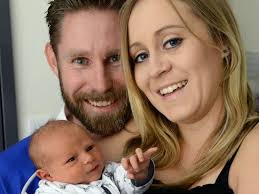 Babes in Arms: Jordan is an early arrival for mum and dad