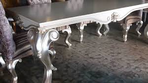 Build all types of wooden tables with the pallets even with the large dining tables! Tiara Dining Table Silver Leaf Youtube