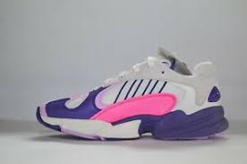 These come with a white and purple upper, three white stripes outlined in purple, and a white and purple sole. Adidas Yung 1 X Dragon Ball Z Frieza Freezer 6 5 Us 6 Uk 39 1 3 Rare Size Ebay