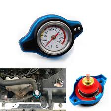 us 8 04 6 off blue 0 9 bar thermostatic radiator cap pressure rating temperature meter gauge small head for honda accord civic del sol in radiators