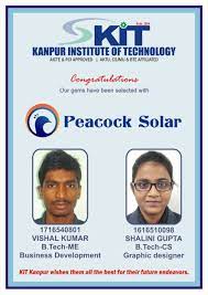 Internship Drive Of Peacock Solar Was Organized By Pcrc At Kit On 17th November 2020 Our Two Solar Panel Installation Business Development Data Analytics