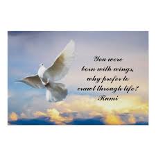 Rumi You Were Born With Wings Poster Zazzle Com With Images Rumi Poster Photo Posters