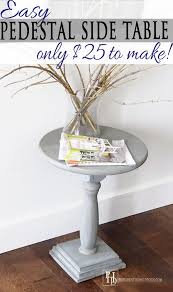 Diy Pedestal Side Table Mesas De Arrime Mesa De Entrada Decoracion Diy