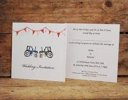Tractors Square Style Single Card Wedding Invitations One For The Farmers Www Afa Rustic Winter Wedding Invitation Wedding Cards Winter Wedding Invitations