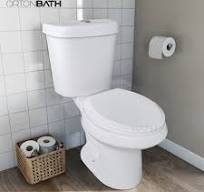Ortonbath Top Dual Flush Button Two Piece Toilet Quick Release Toilet Seat  Economical Cheap 2PC Toilet Bowl for Latin America South East Asia