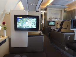 Lufthansa Airbus A340 600 D Aihl Saarbrucken Muc Sfo First Class Cabin A340 600 First Class Seats Airbus