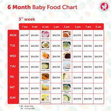 6 Months Food Chart For Indian Babies I Love Foods Pinterest