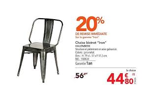 Maybe you would like to learn more about one of these? Offre Chaise Bistrot Iron Halenbeek 20 De Remise Immediate Chez Metro