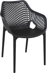 A Solid Color Finish Pairs With A Strap Seat Design To Round Out This Stackable Arm Chair Use It To Seat G Outdoor Dining Chairs Outdoor Dining Outdoor Chairs