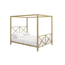 Chances are you'll discovered another metal bed frames queen walmart better design ideas. Woven Paths Metal Canopy Bed Queen Gold Walmart Com Walmart Com
