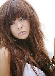 These bangs are a fresher take on the full fringe, but not as extreme. Https S Media Cache Ak0 Pinimg Com 236x 81 Fe 9d 81fe9de919a79d5a44962bd0e21683c4 Jpg Long Hair Styles Long Hair With Bangs Layered Hair With Bangs
