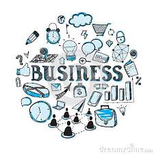 Business Doodles Doodles School Stickers Project Cover Page