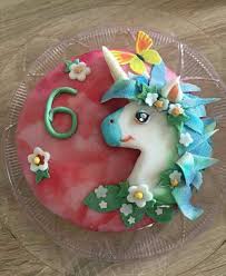 Einhorn Torte Zum 6 Geburtstag Eingedeckt Mit Fondant Und Gefarbt Dekoriert Mit Airbrush Lf 6 Geburtstag Eindecken Dekorieren