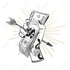 Female Hand Holding A Bundle Of Money Pierced By Arrow Vector Royalty Free Cliparts Vectors And Stock Illustration Image 119485344 By onyx in graphics / illustrations. female hand holding a bundle of money pierced by arrow vector