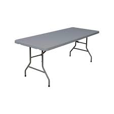 Elle équipera vos salles de fêtes, pour les kermesses. Table Pliante Polyethylene Eco Grise 183x76 Cm