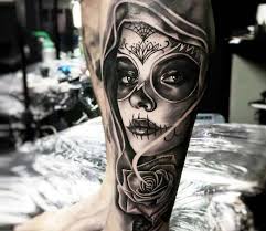 Muerte Tattoo By Ruben Barahona Bestgirltattoos Death Tattoo Mexican Skull Tattoos Skull Girl Tattoo