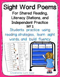 Perfect For Poetry Notebooks These 13 Poems Focus On 34 Sight Words The Teaching Sight Words Literacy Stations Sight Words