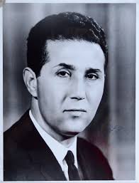 Beau portrait d'Ahmed Ben Bella, avec signature autographe