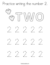 Practice Writing The Number 2 Coloring Page Twisty Noodle Download the transparent clipart and use it for free creative project. practice writing the number 2 coloring