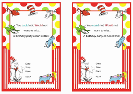 My paper lily parties galore dr seuss parties from. Free Printable Dr Seuss First Birthday Invitations Free Printable Birthday Invitation Templates Bagvania
