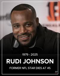Former Cincinnati Bengals running back Rudi Johnson has died at age 45, the  team confirmed Tuesday. Before turning pro, Johnson was a standout player  at Auburn, who remembers him as "one of