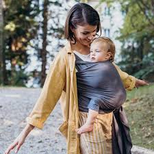 Boba Wrap Organic Dark Grey Baby Wrap Carrier Baby Wraps Boba Baby Wrap