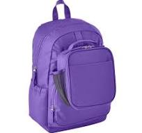 Mochila personalizada con bonito diseño morado. Vuelta al ...