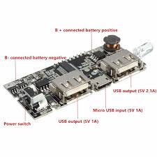 Dual Usb 5v 1a 2 1 A Mobile Power Bank 18650 Dual Usb 5v 1a 2 1a Mobile Power Bank 18650 Battery Charger Pcb Module Board