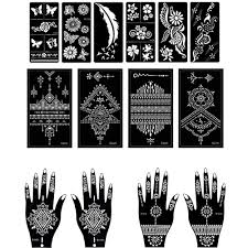 Largest selection temporary tattoos in the world (>4,000 top designs) order your temporary tattoos online now. Henna Tattoo Stencil Temporary Tattoo Temples Set Of 14 Sheets Indian Arabian Tattoo Reusable Stickers Stencils Body Art Designs For Hands Body Buy Online In Hong Kong At Desertcart Hk Productid 53448614