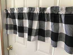 Styles from farmhouse to industrial! 5 99 Black And White Buffalo Check Curtain Valance Black And White Buffalo Check Curtains Check Curtains Buffalo Check Curtains