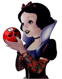 Tattooed Snow White With Billiards Ball Disney Princess Tattoo Disney Characters Tattoos Goth Disney