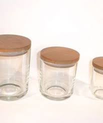 Glass jar with wooden lid wholesale. Republic Clear Candle Glass Luxury Candle Making Supplies