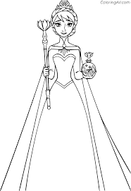 The search for the scepter is written in rhyme, and there is much to engage the reader in the detailed illustrations, including a map of the journey at the end of the book. Elsa Holds Scepter And Orb Coloring Page Coloringall