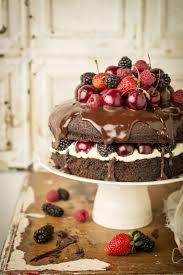 Schokokuchen Schokoladen Frucht Kuchen Guinness Torte Lebensmittel Essen