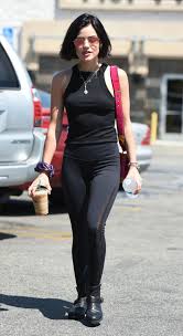 Note all images that appear on the site are copyright their respective owners and hawtcelebs.com claims no credit for them unless otherwise . Lucy Hale In Tights Out For Coffee In Los Angeles 07 28 2017 Hawtcelebs
