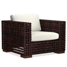 The pattern can be in a basket weave, diamond, or herringbone twill pattern around the four rungs or dowels that make up the seat. Open Weave Outdoor Chair Patio Furniture Williams Sonoma