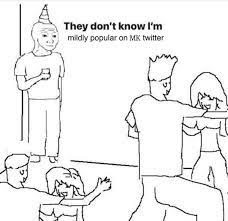 They Don T Know I M Mildly Popular On Mk Twitter I Wish I Was At Home They Don T Know Know Your Meme