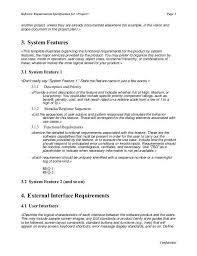 Software Requirement Specification Master Template Document Templates Software Requirements Specification Templates Free Design
