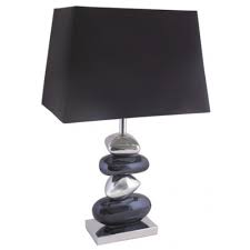 Unique bedside table lamps made from glass, crystal, plastic, wood, concrete, metal & more. Pebble Bedside Lamps Online