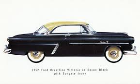 Ford Crestline Victoria 1952 Raven Black Ivory