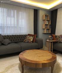 Salon Orta Sehpa Yuvarlak Sehpa Hal Asma Tavan Gri Tarz Hayal Mobilya Kitapl K Salon Cocoon In 2020 Coffee Table Round Coffee Table Living Room Home Decor