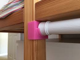 Shower Curtain Rod Mount For Ikea Kura Bed By Matt448 Thingiverse Kura Bed Ikea Kura Bed Ikea Kura