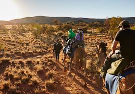 It embodies the hardy outback of the northern territory's red centre, and is a travel hub for sights and hikes in the region. Riding A Camel Around Alice Springs
